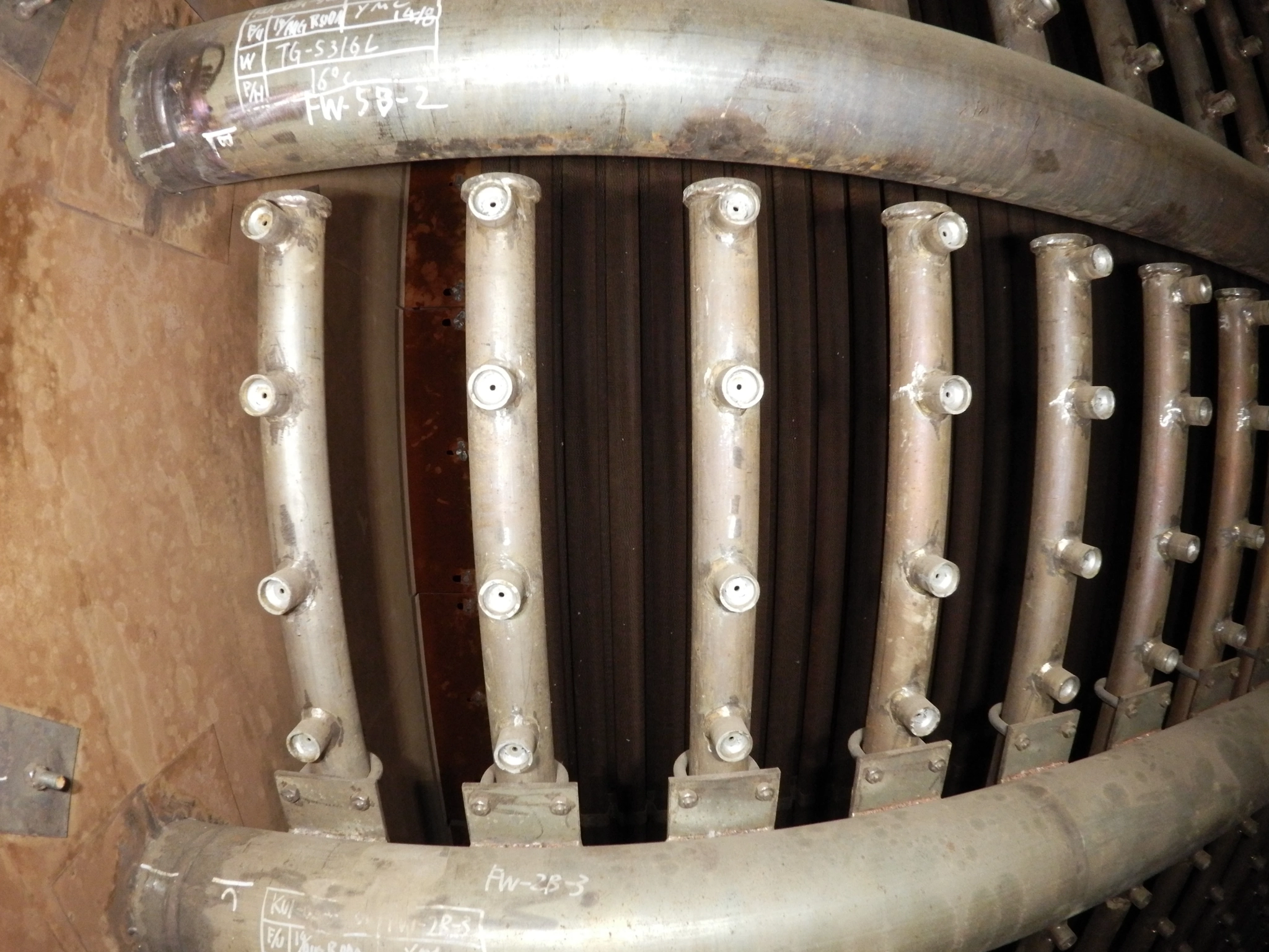 Elios 3 image, inspecting an ammonia injection grid